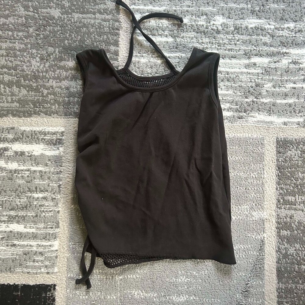 Spiral Direct Fishnet Halter Tank Top